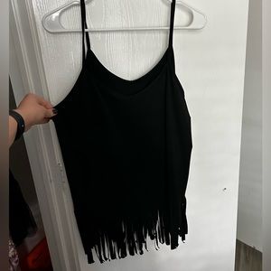 XL blank tank with fringed bottom